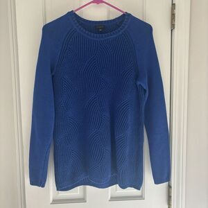 Talbots Royal Blue Sweater Top Size XS Cable Knit Women's